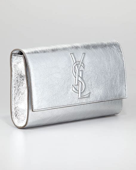 ysl clutch cream|ysl silver clutch.